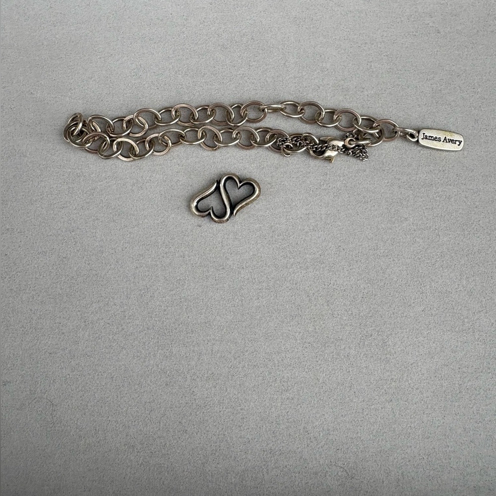 James Avery Charm Bracelet and Heart to Heart Charm
